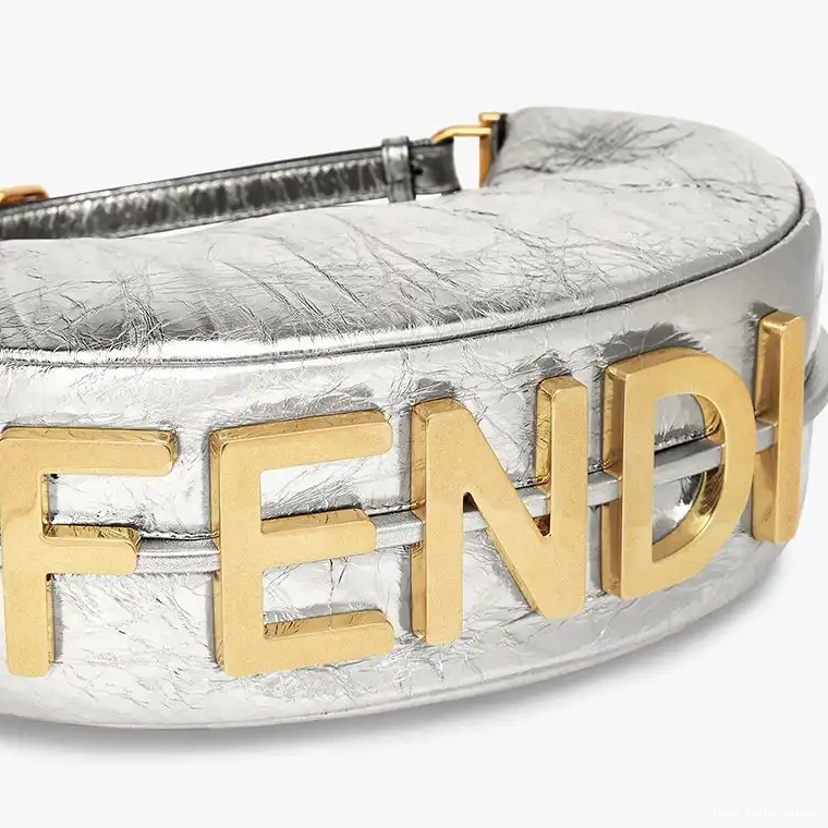 Affordable Hobo Silver Fendi In Bag Fendigraphy Calf Leather Small 0622
